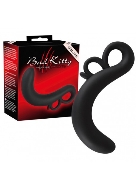Bad Kitty - hákové dildo na prostatu (čierne)