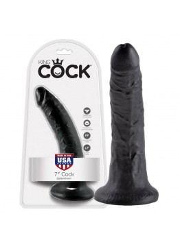 King Cock - realistické dildo čierne 17,8cm